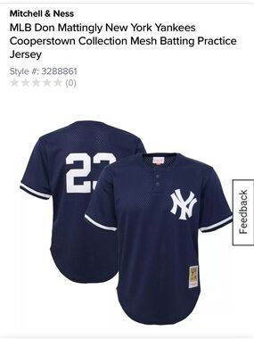 Mitchell & Ness Navy New York Yankees Mesh Batting Practice Jersey